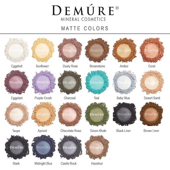 Demure Mineral Make Up (Chocolate Rose) Eye Shadow, Matte Eyeshadow, Loose Powder, Eye Makeup, Professional Makeup