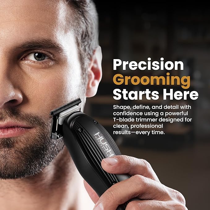Hair Trimmer for Men - Cordless Hair Buzzer Cutting Kit with T-Blade, 7200 RPM Motor, Men's Haircut Machine Cutter Clippers Head Trimmers Set Barbers Tools