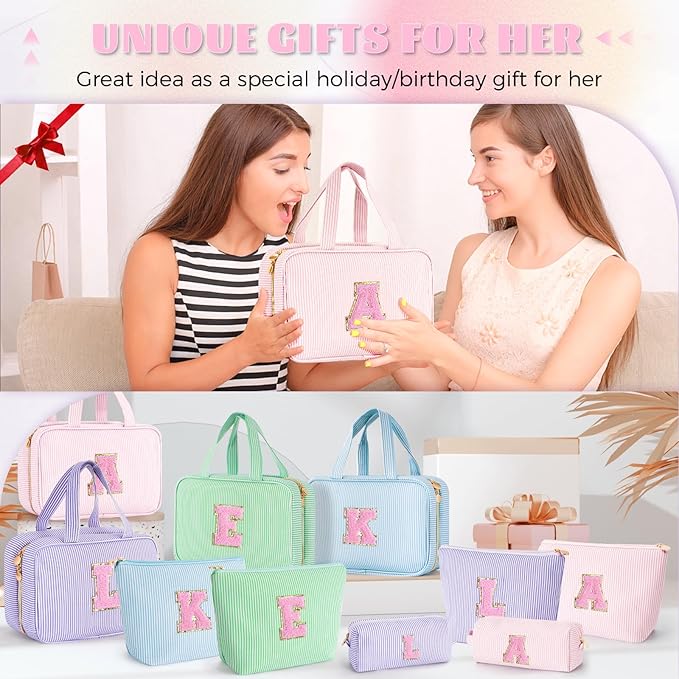 Fystdtote Mothers Day Gifts for Mom - Small Toiletry Makeup Bag Pouch for Sister Friend Female Her Mom | Birthday Gifts for Women Mom In Law | Makeup Bag Set Cosmetic Bag - Pink O