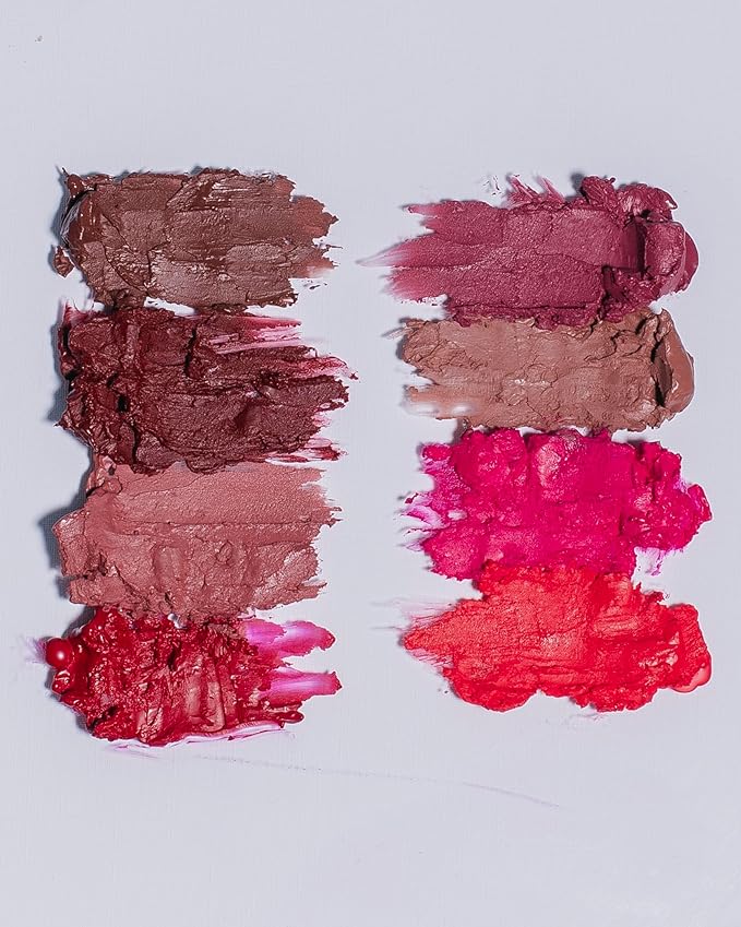 Cheekbone Sustain Lipstick, Vibrant Coral Pink Shade, Creamy Satin Lip Color with Buildable Pigment, Long-Wear, Moisturizing Formula with Organic Castor Oil, Eco-Conscious, Vegan, 0.14 oz.