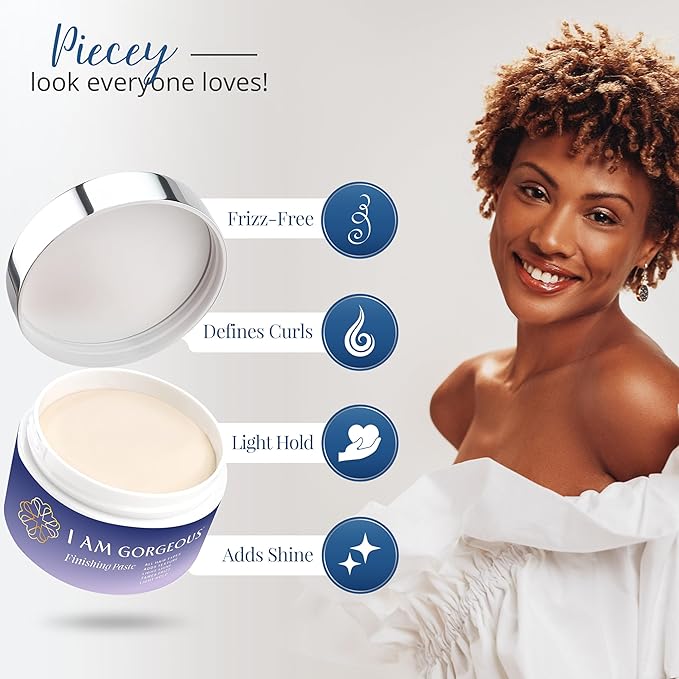 I am gorgeous Texture Hair Paste for Women - Styling Soft, Flexible Hold Hair Paste for Women - Short Hair, Long Hair Texture Paste for Hair of All Types