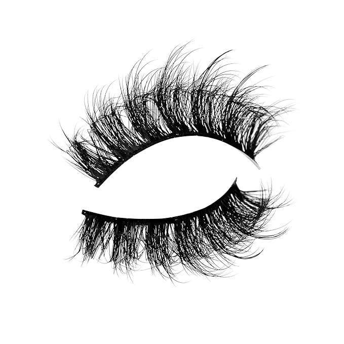 Pooplunch False Eyelashes Round Eye Lashes 8D Volume Fluffy Short Thick Crossed Natural Faux Mink Lashes Fake Eyelash Strips 7 Pairs Pack