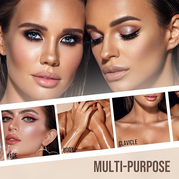 Color Nymph Makeup Highlighter Liquid Highlighters Glow Highlight Beauty Wand Moisturizing Formula Face Highlight For Beauty Sparkling Fine Texture Easy Makeup Blending Lasting - White Highlighter
