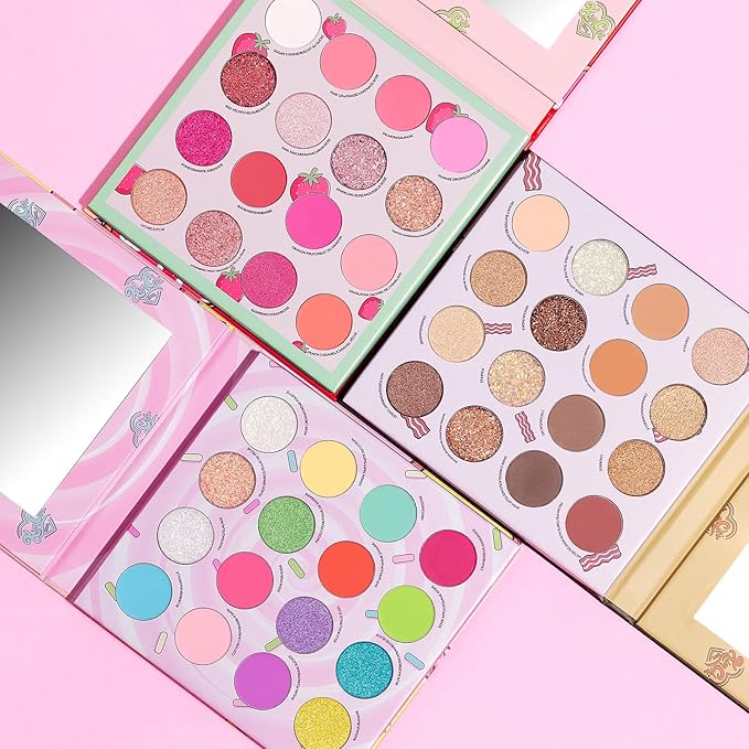 KimChiChic Beauty Donut Collection Eyeshadow Palette - 16 Matte, Pigment, & Glitter Shadows, Versatile for Day to Night Looks, Cruelty Free, Rainbow Sprinkles