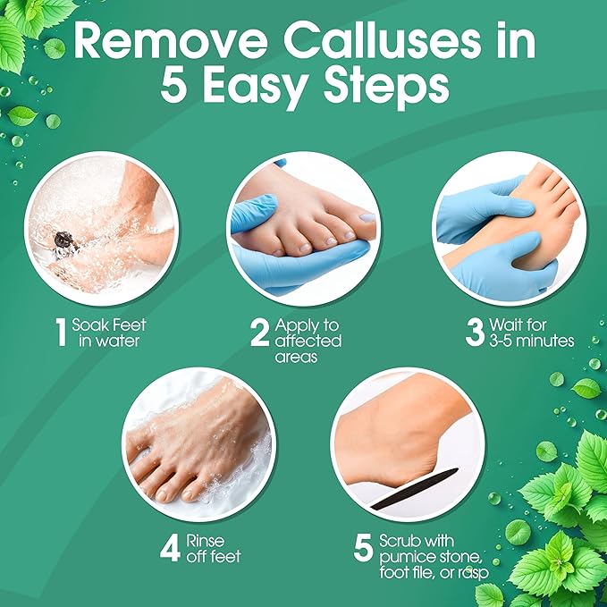 Callus Maintenance Pack, Bundle Includes Mint Scented Callus Remover, Metal Foot Rasp, Foot File, and 4 Pairs of Gloves, Salon Grade Foot Care, Home Manicure and Pedicure Kit