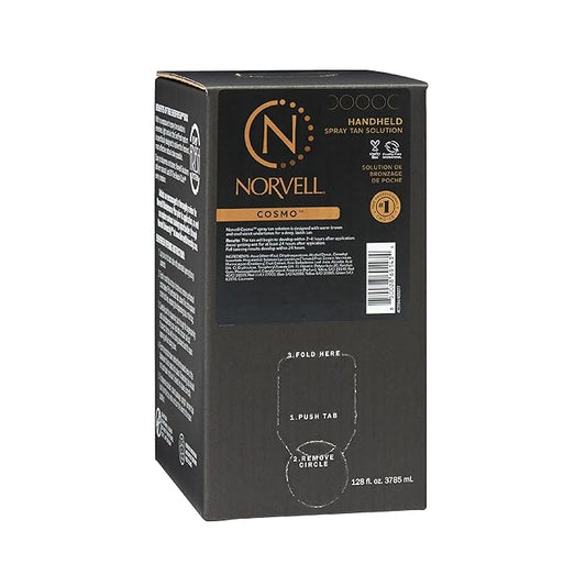 Norvell Spray Tan Solution, Cosmo, Blend of Warm Brown & Cool Violet-Brown Undertones, 128 fl. oz. - Long-Lasting, Handheld Self-Tanning Spray with Tomato Seed Extract, Aloe Leaf