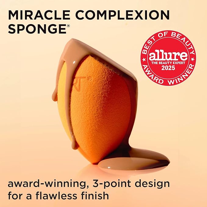 Real Techniques Miracle Complexion Beauty Sponge Makeup Blender, Set of 4