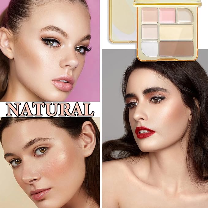 7 Colors Concealer Contour Palette,Correcting Concealer Makeup Palette
