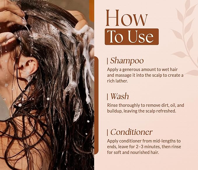 Biotin Shampoo and Conditioner Set with Argan & Shea Butter | Moisturizing & Thickeing Formula | Sulfate free Shampoo and Conditioner for Curly, Dry or Damaged Hair | SOULSPA PURE – 16 fl oz Each