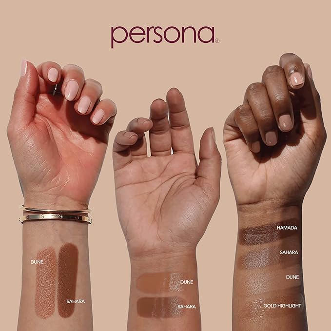 PERSONA Dreamstick Cream Bronzer | Lightweight, Blendable & Non-Comedogenic | With Kaolin, Nylon-12, White & Green Tea Extracts | Vegan, Cruelty-Free Glow Stick (0.32 oz) | Made in USA, Sahara