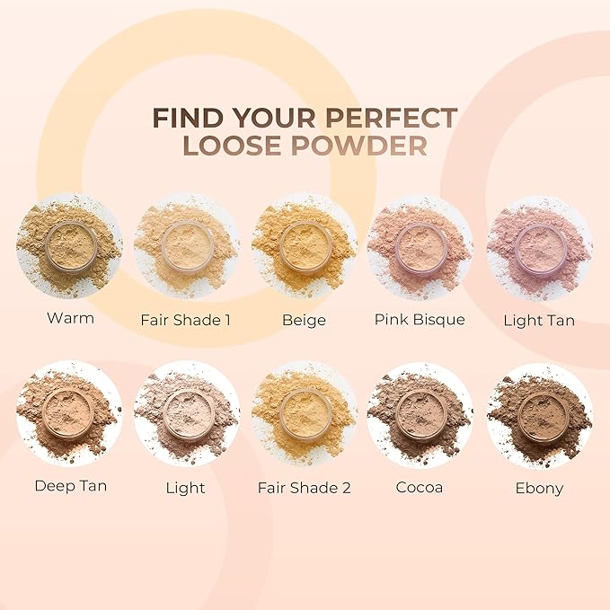 16pc Beginner Mineral Makeup STARTER KIT with 10 BRUSHES(5gm)Sample Size Foundation, Primer, Blush, Bronzer, Setting Powder for Learning, Occasional Use,First Time Users, Travel Size Kit(Pink Bisque)