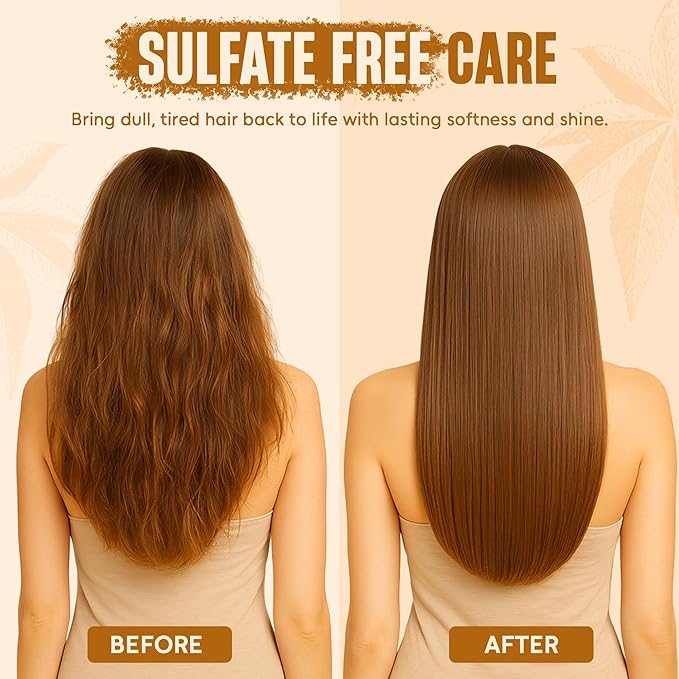 INFINA ESSENTIALS Castor Oil Shampoo and Conditioner Set | 16 fl oz Each | with Batana Oil | Strengthening, Thickening & Hydrating Formula | Supports Hair Growth & Fuller, Healthier Hair