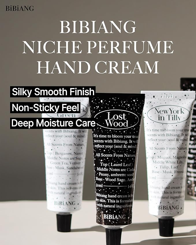 Rondo24 Hand Cream - Korean Hand Care for Moisturizing & Nourishment - Hydrating Hand Care Formula with Cedarwood Musk Scent, Shea Butter & Niacinamide - 1.69oz