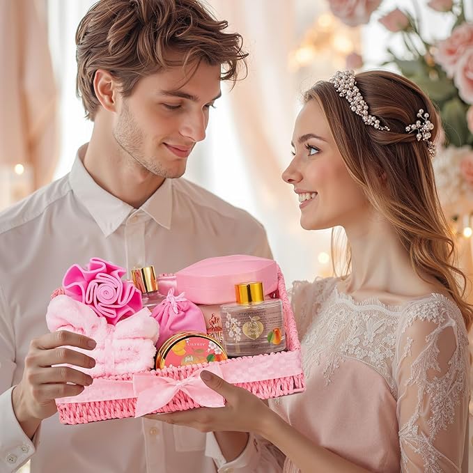 Valentines Day Gifts for Women Gift - 23-Piece Luxury Spa Gift Baskets for Women, Bath and Body Gift Basket for Her, Spa Kit | Perfect for Holiday, Christmas, Birthday, Mothers Day Gifts for Mom
