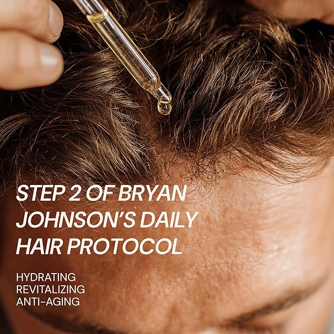 Blueprint Bryan Johnson Hair Peptide Serum – 8 Peptide Scalp Treatment with Caffeine & Curcumin – Fragrance Free Scalp Serum for Thicker, Fuller Hair – Lightweight Leave-In Formula (50 mL)