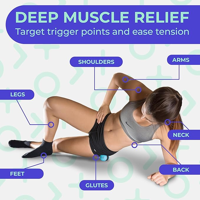 Deep Recovery Yoga Deep Tissue Massage Ball Set, Regular Density– 2.9-Inch Myofascial Release Balls for Feet, Back, Neck, Legs & Arms – Trigger Point & Mobility Therapy (2-Pack)