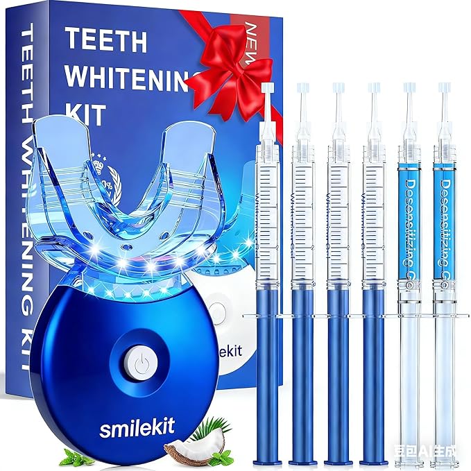 Teeth Whitening Kit for Sensitive Teeth Remove Stains from Coffee, Smoking, Wines