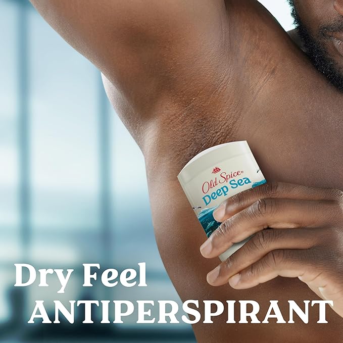 Old Spice Men's Antiperspirant & Deodorant Deep Sea with Ocean Elements, 3.4oz (Pack of 3)