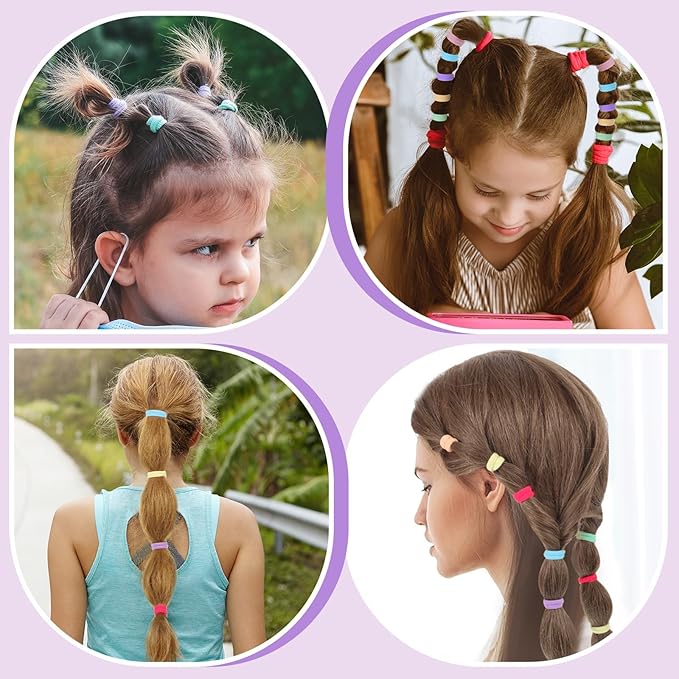 150 Pack Soft Seamless Hair Bands and Ponytail Holders - Elastic No Damage Hair Accessories for Girls and Toddlers