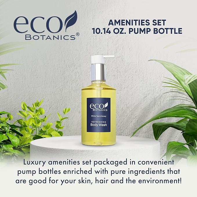 Terra Pure Eco Botanics Body Wash, Retail Size Hotel Amenities, 10.14 oz. (Single)
