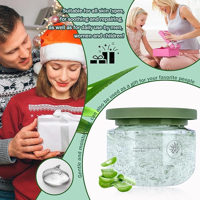 JunKuJK Moisturizing Gel for Face & Body,Non-sticky Gel After Sun Aloe Lotion Skin Care,Fast Absorbing Long Lasting Refreshing Hydrating Face Moisturizer for All Skin Types 08