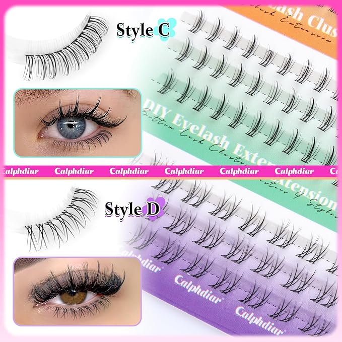 Bottom Lashes Natural Bottom Lash Clusters 4 Styles Lower Eyelash Extension Individual Lashes 216pcs Clear Thin Band Bottom Eyelashes Clusters DIY Lower Lashes Extensions by calphdiar