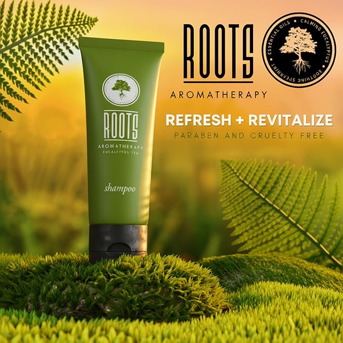 ROOTS AROMATHERAPY Travel Size Shampoo and Conditioner Supplies For Guests,Airbnb Essentials for Hosts,Mini Shampoo And Conditioner Sets,Hotel Toiletries,Air Bnb Kit For Bathroom Wash Lotion,(150 Pcs)