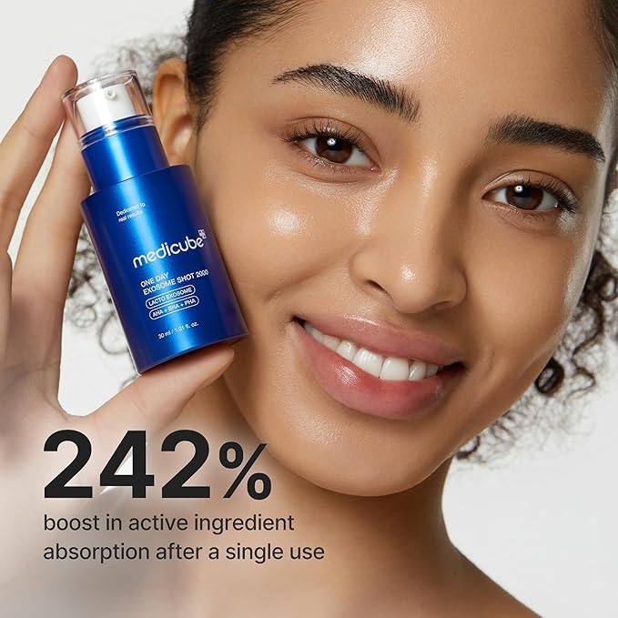 medicube Zero Exosome Shot 7,500 PPM Spicule Facial Serum | Liquid Skin Booster Serum | Exosome, AHA+BHA+PHA | Pore Care, Dead Skin Cells, Skin Texture | Korean Skin Care 1.01 fl.oz