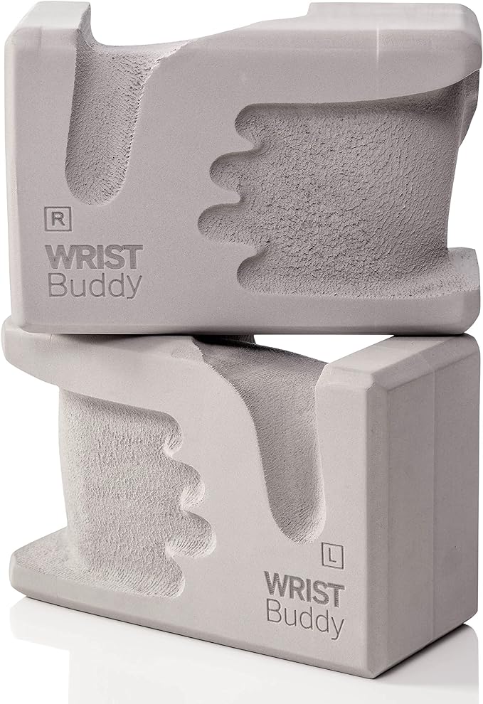 WRISTBuddy® Yoga Blocks 2-Pack (Left + Right) — Ergonomic, Hand-Shaped EVA Blocks for Wrist Relief & Better Grip | Doctor-Designed Support for Yoga, Pilates, Handstands, Push-Ups & Rehab