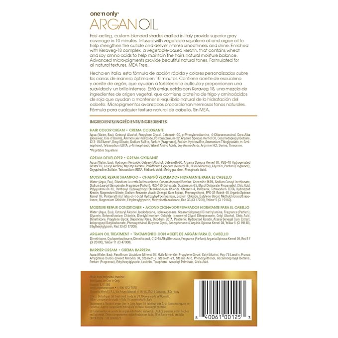 One 'N Only Fast 10 Permanent Hair Color Kit - Hair Dye for Women with Argan Oil to Maintain Moisture Balance - Advanced Micro-Pigments for Natural Tones (5N Natural Light Brown)