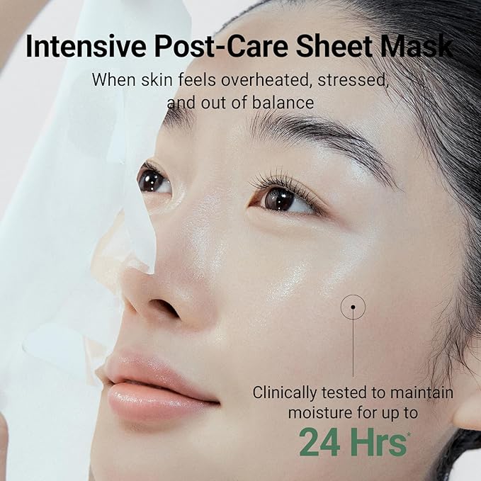 DA EFFECT Cooling Treatment Sheet Mask – Skin Protection & Barrier Repair Care for Stressed, Irritated Skin | Post-Treatment Care | Calming, Hydrating Face Mask | 25g x 5 Sheets