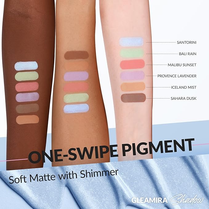 BEPHOLAN Matte Blue Liquid Eyeshadow With Subtle Shimmer.Waterproof,Long-Lasting, Neutral Naked Smooth Creamy Eyeshadow Lightweight(Santorini 01#)