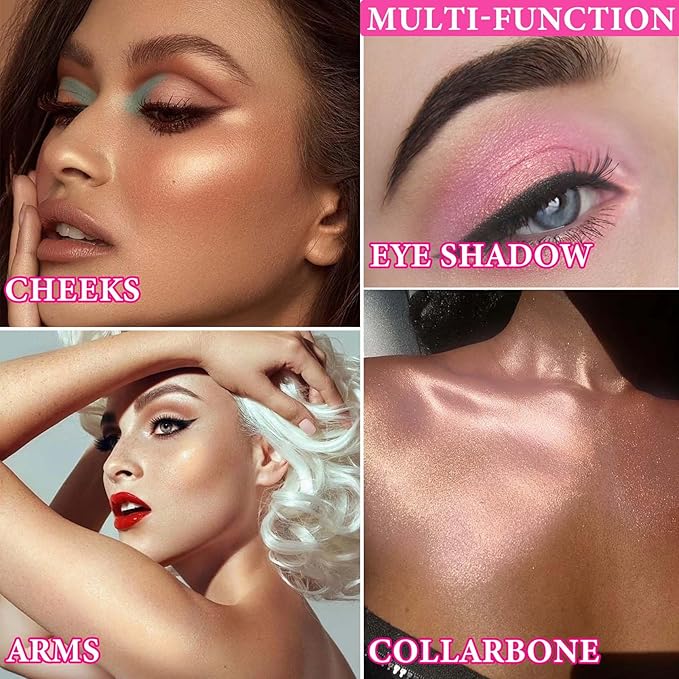 3 Pcs Highlight Cream Contour Sticks Set,Shimmer Stick Women(01#,02#,03#)