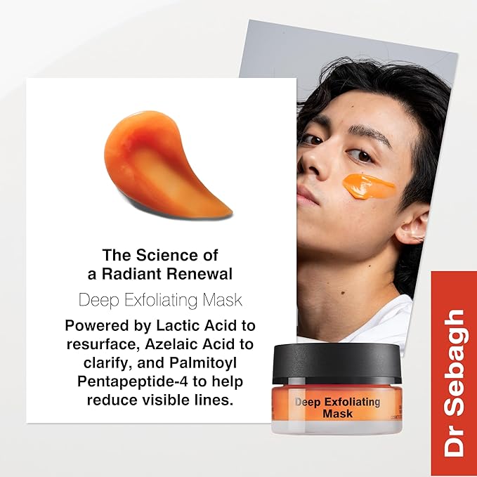 Dr Sebagh - Exfoliating Face Mask [TRAVEL SIZE] - Face Exfoliator for Smooth & Radiant Skin - Exfoliante Facial Clears & Evens Skin Tone - Skin Exfoliator for Skin Cell Boost (0.5 fl.oz.)