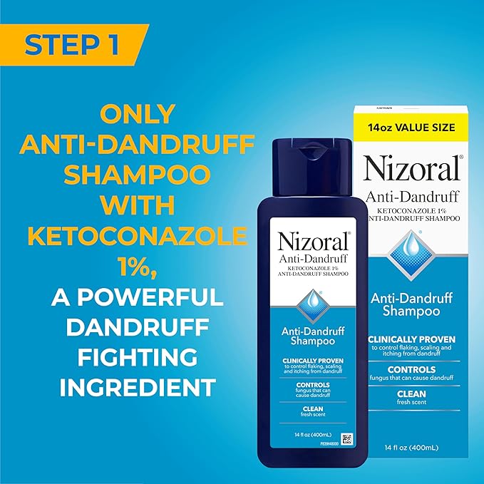 Nizoral Anti-Dandruff Shampoo, 14 Oz + Deep Moisturizing Conditioner, 9.4 Oz Bundle