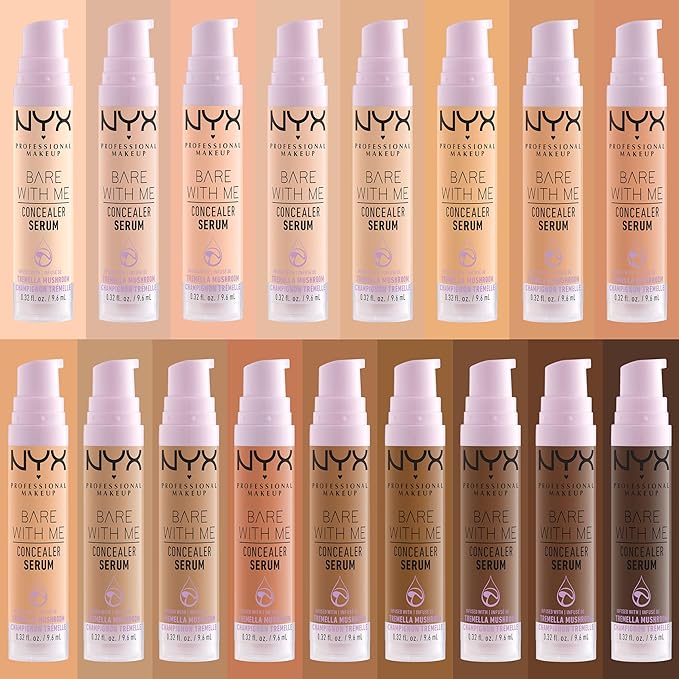 NYX PROFESSIONAL MAKEUP Bare With Me Concealer Serum, Up To 24Hr Hydration - Deep