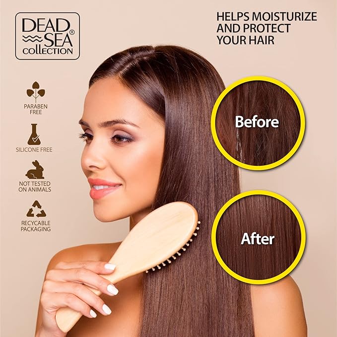Dead Sea Collection Shampoo and Conditioner Set with Argan Oil – Hydrating Softening Hair Products with Dead Sea Minerals for All Hair Types – Set of 2 Bottles (33.8 & 30.6 Fl. Oz.)