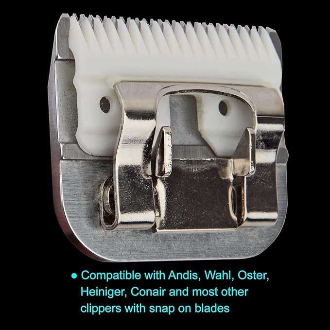 FURZONE Detachable Ceramic Blade - Size 10 Blade 1/16", Made of High-Tech Ceramic Materials, Compatible with Most Andis, Oster, Wahl A5 Clippers