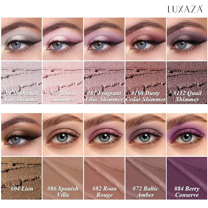 10PCS Eyeshadow Stick Set, Shimmer And Neutral Brown Metallic Eye Shadow sticks,Cream Eyeshadow Pencil Crayon with Smudge-proof & Waterproof,Eye Brightener Stick Makeup Sets