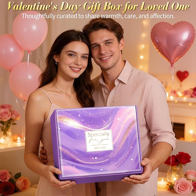 Birthday Gifts for Women, Self Care Get Well Soon Gift Baskets for Women, Lavender Relaxing Spa Gift Care Package w/ Blanket, Unique Valentines Day Gifts Idea for Her Wife Girlfriend Mom Friend Sister