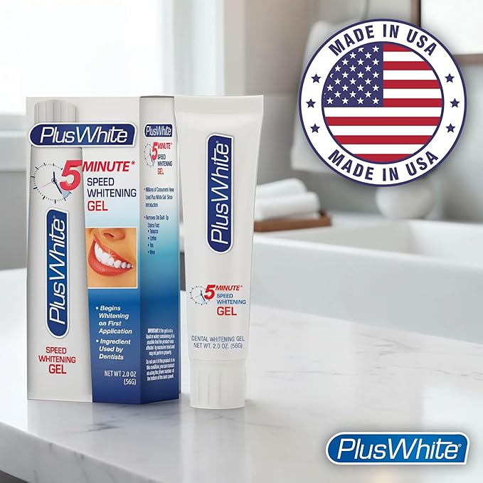 Plus White Speed Whitening Gel - Works in 5 Minutes - Professional Teeth Whitening w/Dentist Approved Ingredient (Pack of 3)