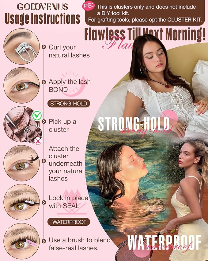 Brown Wispy Lash Clusters Manga Eyelashes Clusters Natural Cluster Eyelash Extensions Fairy DIY Lash Extension Anime C Curl Waterproof Individual Eye Lashes