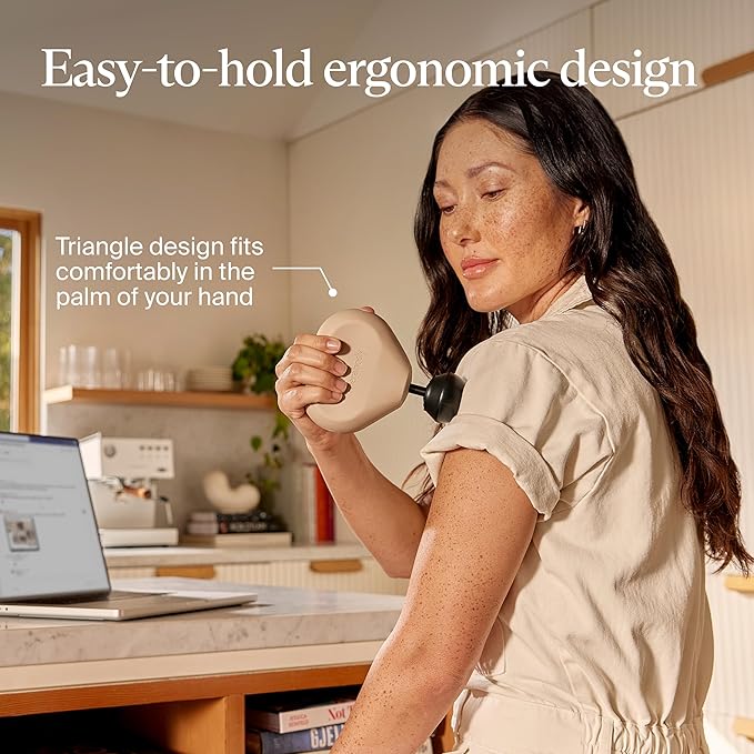 TheraGun Mini (3rd Generation) by Therabody – Ultra-Portable Massage Gun and Travel Essential for Fast, Effective Pain and Tension Relief Anywhere (Oat)
