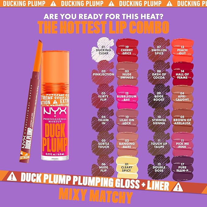 NYX PROFESSIONAL MAKEUP Duck Plump Plumping Lip Liner, Matte Pencil With Up To 10HR Wear, Touch Up Taupe (Taupe Brown Lip Liner)