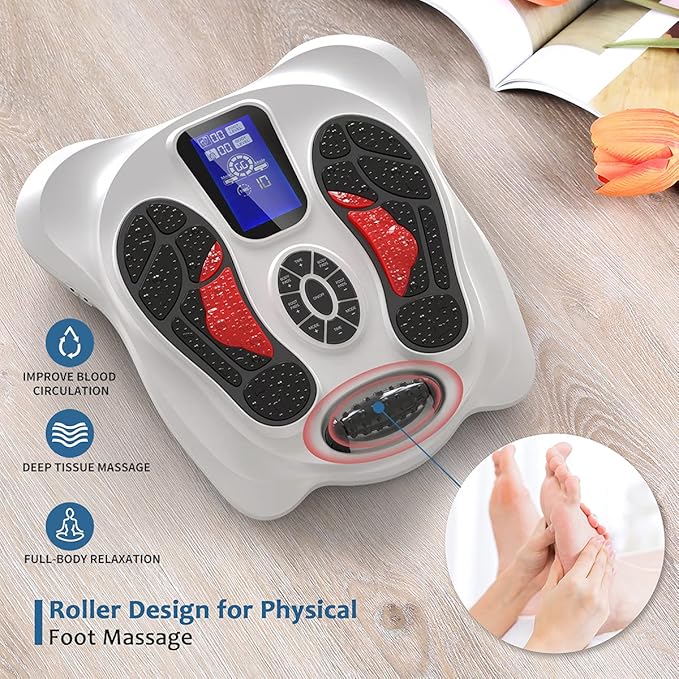 Creliver EMS & TENS Foot Nerve Muscle Massager, Electric Foot Stimulator Improves Circulation, Feet Legs Circulation Machine Relieves Body Pains, Neuropathy (FSA or HSA Eligible)