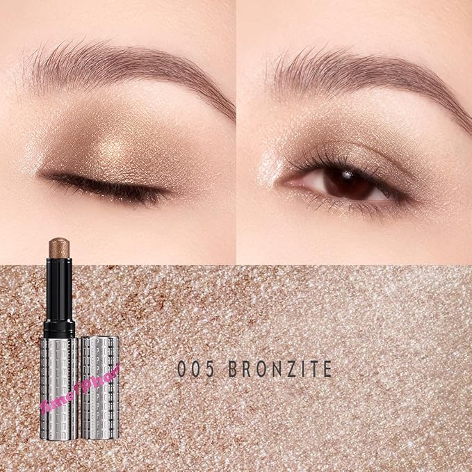 Illumina Jelly Eyeshadow Stick, 005 Bronzite- Neutral Bronze, High-Impact Sparkle Finish, Cream Texture with Cooling Feel, Long-Lasting Crease-Proof Smudge-Proof Eye Shine, Easy Application