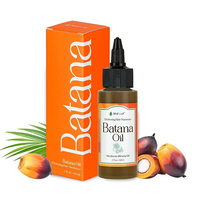 Well's Oil Batana Oil | 2 fl. oz. | 100% Natural | Strengthens, Hydrates & Nourishes | For All Hair Typess (2 fl. oz. / 59 ml)