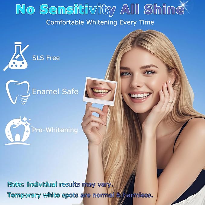 Teeth Whitening Strips, Professional Dentist-Formulated, Enamel-Safe, Non-Slip, Pain-Free Express Whitening, Deep Stain Removal, 4X Whiter, 14 Strips (7-Day) | Mint Flavor | HanrayCare