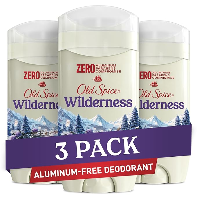 Old Spice Men's Deodorant Aluminum-Free Wilderness with Lavender, 3oz (Pack of 3)