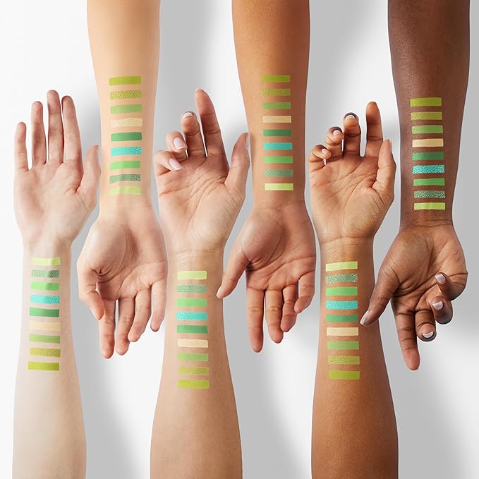 9 Colors Shimmer Matte Green Eyeshadow Palette. Highly